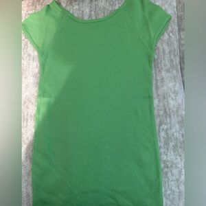 Green Juniors Short Sleeve Top